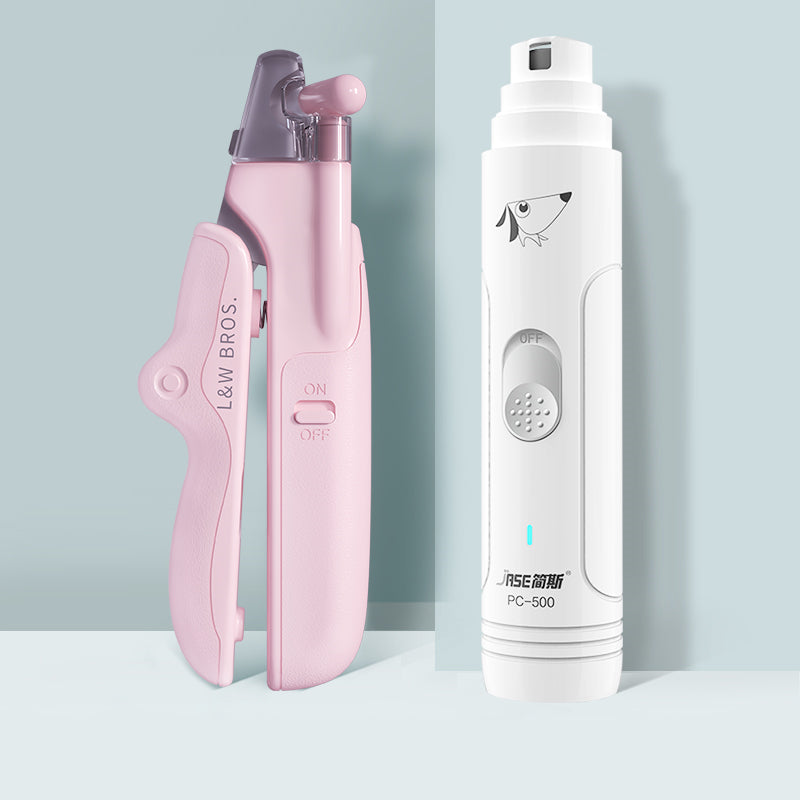 Pet Nail Clippers with LED Light Dogs Cat Nail Scissors Professional Trimmer Tool Care Grooming Supplies