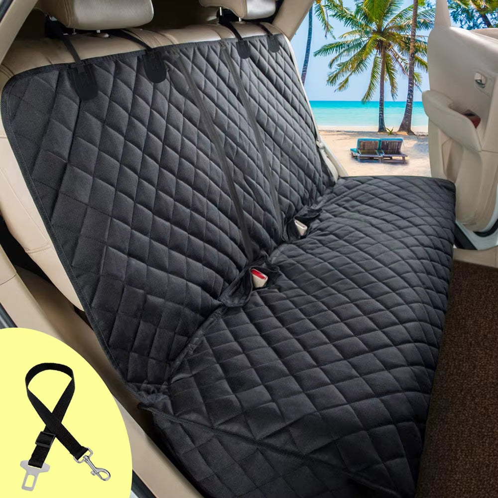 Dog Car Seat Cover Pet Travel Carrier Mattress Waterproof Dog Car Seat Protector Mat with Middle Seat Armrest for Dogs