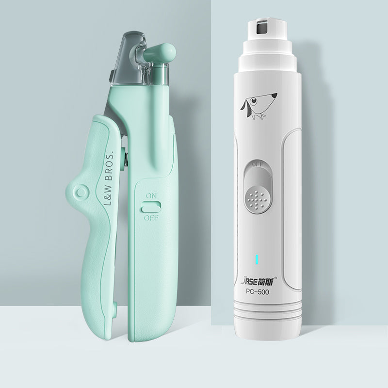 Pet Nail Clippers with LED Light Dogs Cat Nail Scissors Professional Trimmer Tool Care Grooming Supplies