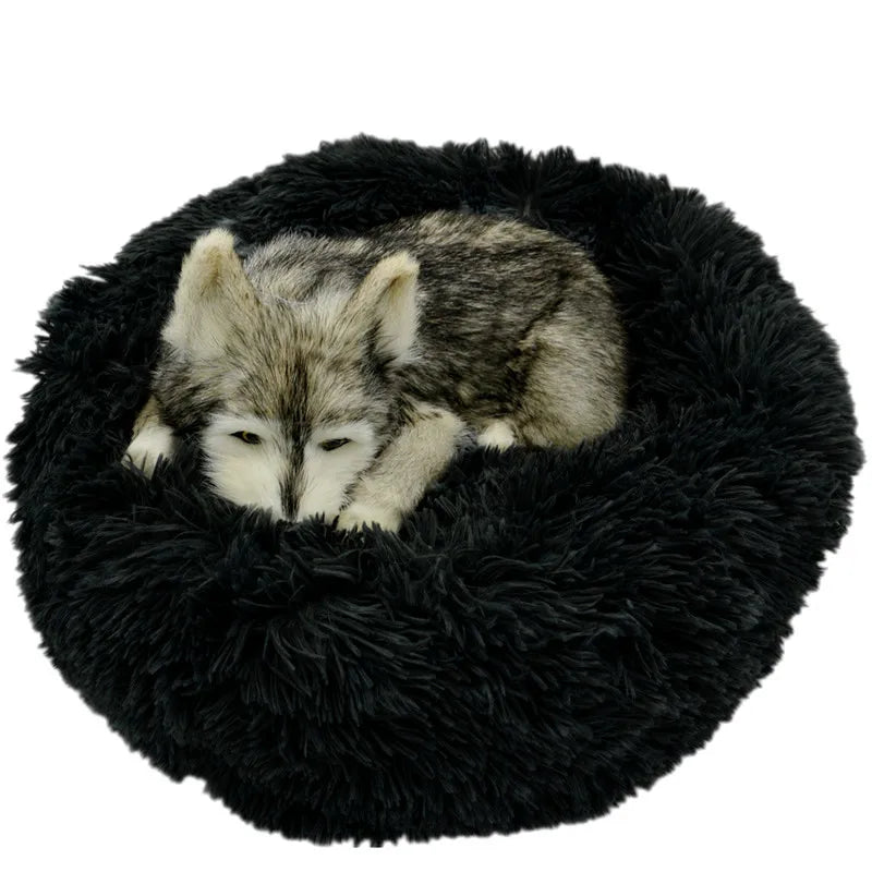 Pet Dog Bed for Dog Large Big Small for Cat House round Plush Mat Sofa Dropshipping Products Pet Calming Bed Dog Donut Bed