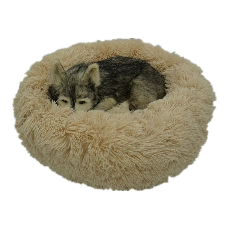 Pet Dog Bed for Dog Large Big Small for Cat House round Plush Mat Sofa Dropshipping Products Pet Calming Bed Dog Donut Bed