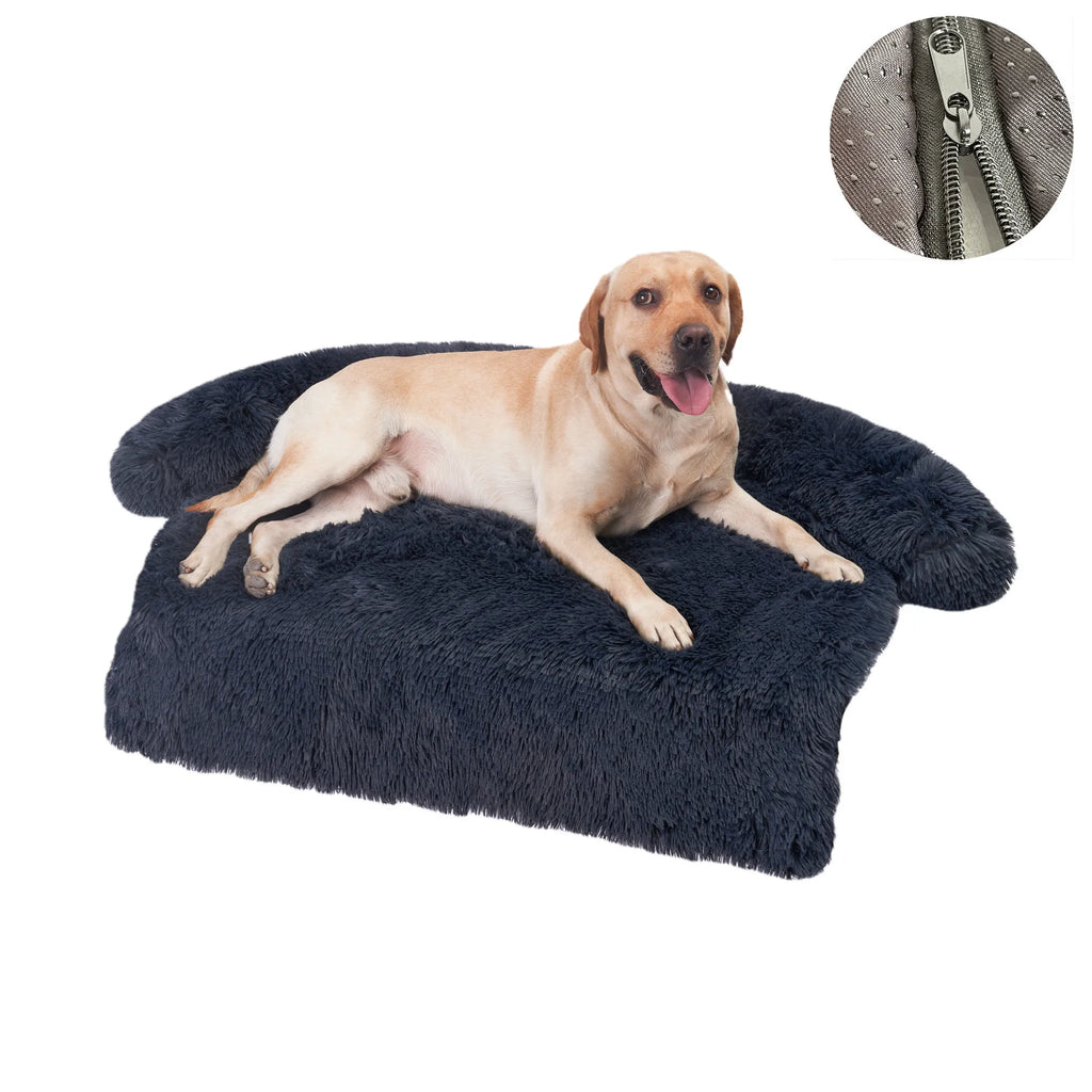 Washable Pet Sofa Blanket, Calming Bed for Large Dogs, Warm Cat Bed Mat, Couches Car Floor, Furniture Protector, Winter