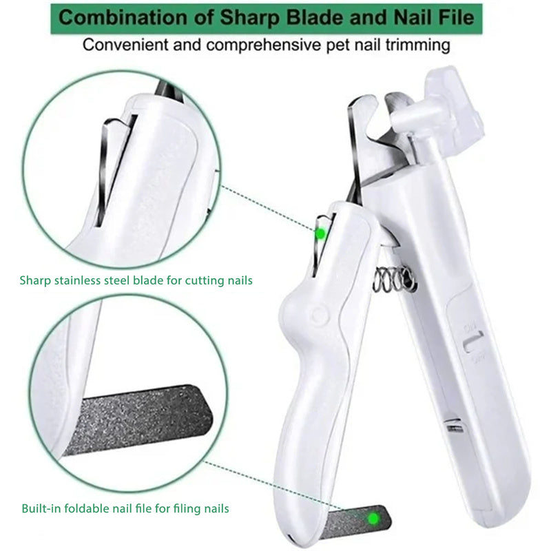 Pet Nail Clippers with LED Light Dogs Cat Nail Scissors Professional Trimmer Tool Care Grooming Supplies