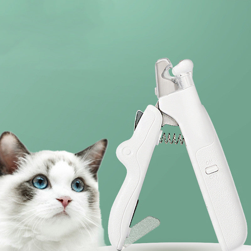 Pet Nail Clippers with LED Light Dogs Cat Nail Scissors Professional Trimmer Tool Care Grooming Supplies